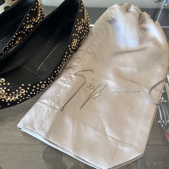 GIUSEPPE ZANOTTI | LEATHER POINTED TOE FLATS - Picture 11 of 11